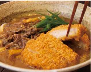 黒毛和牛入りかつカレーうどん